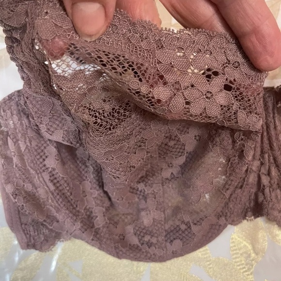 SECRET POSSESSIONS Underwire unpadded Stretch  lace cups 42E Brown Bra - Picture 5 of 5